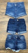 Girls Denim Shorts Lot of 3 Levi's Gap Jumping Beans Adjustable Waist Summer 6