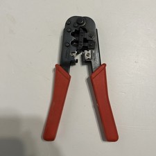 RJ45 RJ11 Crimping Tool 8P 6P Network Cable Crimper w/ Red Handles