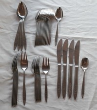 Vtg 36 Pcs Interpur INR39 Pattern Stainless Flatware set Japan made