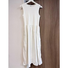 Uniqlo M White Sleeveless Dress with Lining Summer Casual Used
