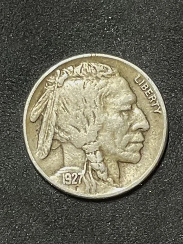 1927 Buffalo Nickel US Five Cent Coin Circulated Free Shipping
