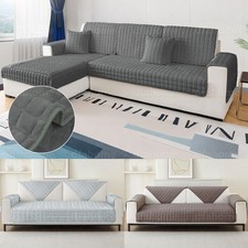 D Universell Unifarben Sofaüberwurf Sofabezüge Sofaschoner Couchbezug Rutschfest