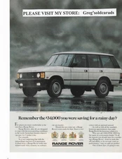 Original 1988  Range Rover vintage print ad
