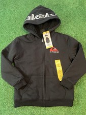 Quiksilver Black Sherpa Lined Hoodie Youth Boys Size S 7/8 NWT