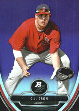 2013 Bowman Platinum Chrome Prospects PURPLE REFRACTORS #BPCP73 C.J. Cron RC