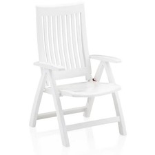 KETTLER Poltrona Multiposizione ROMA Sedia da Giardino Regolabile Schienale Alto Bianco