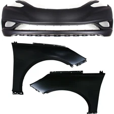 Front Bumper Cover Kit Includes LH and RH Fenders For 11-13 Hyundai Sonata