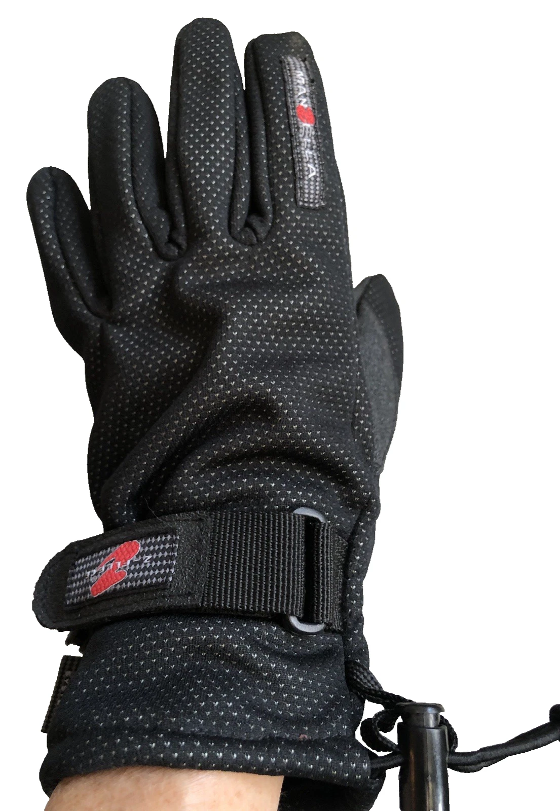 Manzella Women XS Gloves Windstopper Z System Black Lightweight Grip Adjust New