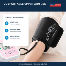 Digital Arm Blood Pressure Monitor LCD Digital Heart Beat BP Gauge Health Test