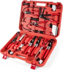 16pcs Hose Clamp Pliers Set Long Reach Flexible Wire Fuel Oil Hose Tool Kit