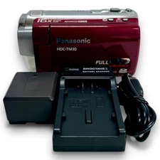 Panasonic HDC-TM300 High Definition Digital Video Camera Red Used From Japan