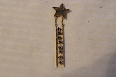 Mary Kay Cosmetics - success ladder with One Gold Toned stars And 8 gemstones