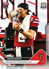 Behren Morton Texas Tech Champion 2025-26 Bowman U NOW Football Card 56 Presale