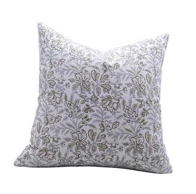 Block Print Handmade Duck Canvas 22X22 Inch Throw Pillowcase Cushion Cover 