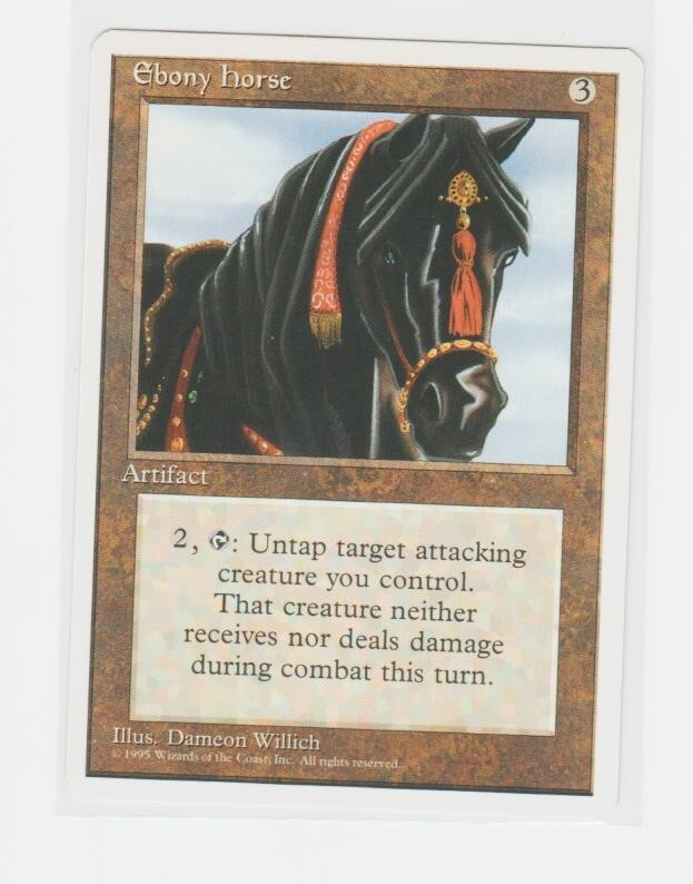 Magic the Gathering ~ MTG ~ 1x Ebony Horse ~ Fourth Edition ~ M/NM