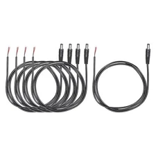 5pcs DC Power Pigtails Cable 5.5mm x 2.5mm Male Barrel Plug Connector to Bare...