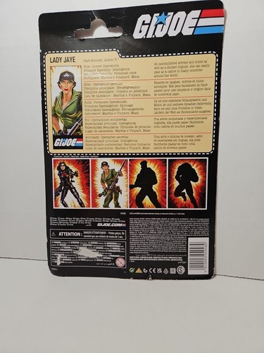G.I. Joe Classified Retro Card Lady Jaye File Card/cardback 6" 1/12 Scale Fodder - Bild 8 von 8