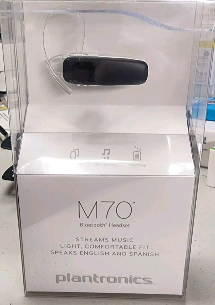 PLANTRONICS ワイヤレスヘッドM70 ブラックホワイト　状態良好 Plantronics M70 Bluetooth Headset - Walmart.com
