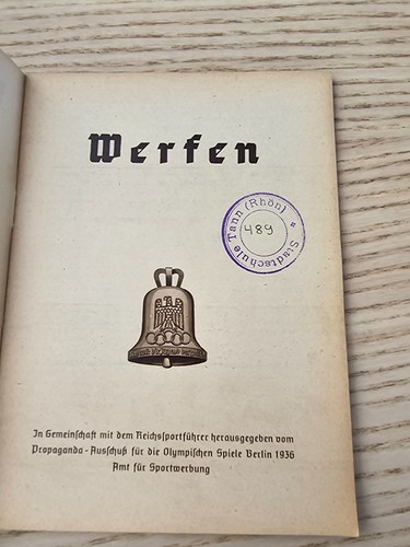 1936 Olympics Olympia PRE WW2 Genuine Germany German Booklet Throwing Tossing - Picture 2 of 18