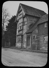 Glas magische Laterne Dia PENSHURST METZGEREI UM 1910 FOTO KENT ENGLAND