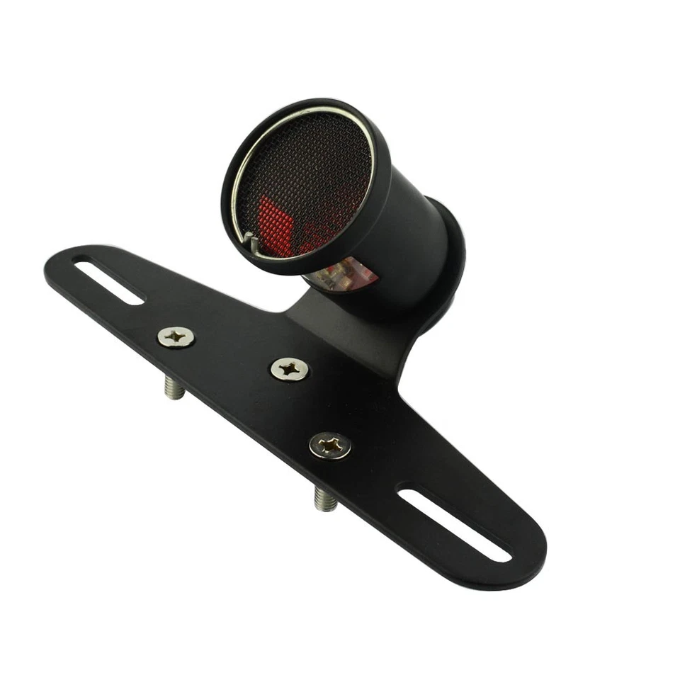 Universal Brake Stop Lamp Plate Mount Tail Light LED Mesh Lens For Chopper Foto 4 de 4