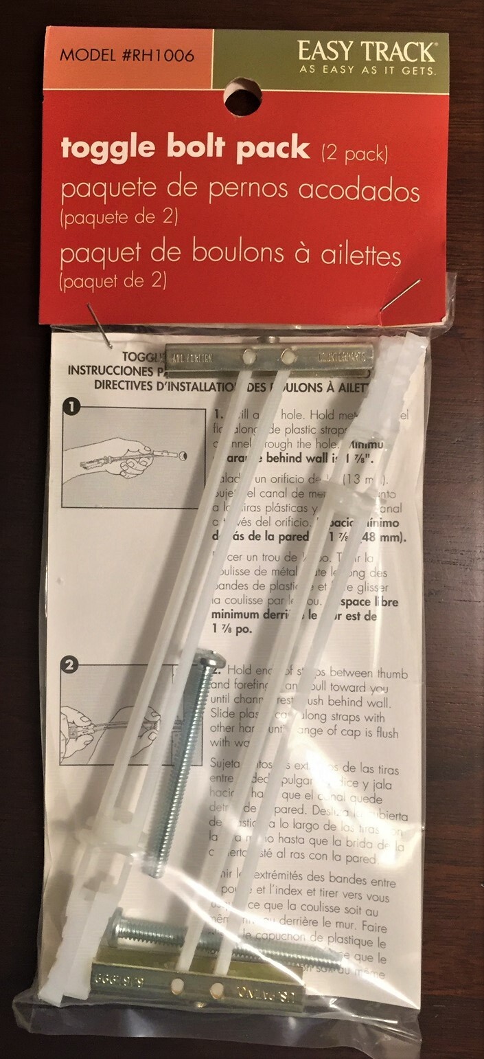 Easy Track, RH1006, 2 Toggles, 2 Toggle Bolts, 018098010061 eBay