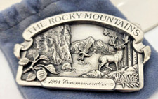 1984 Siskiyou "The Rocky Mountains" Commemorative Belt Buckle in bag 1040/2500