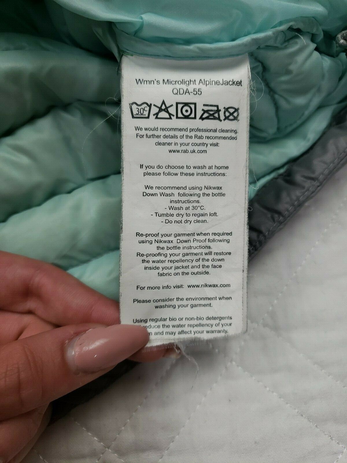 washing rab microlight jacket