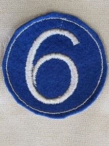 6th. Corps Pre War Patch Embroidered On Wool