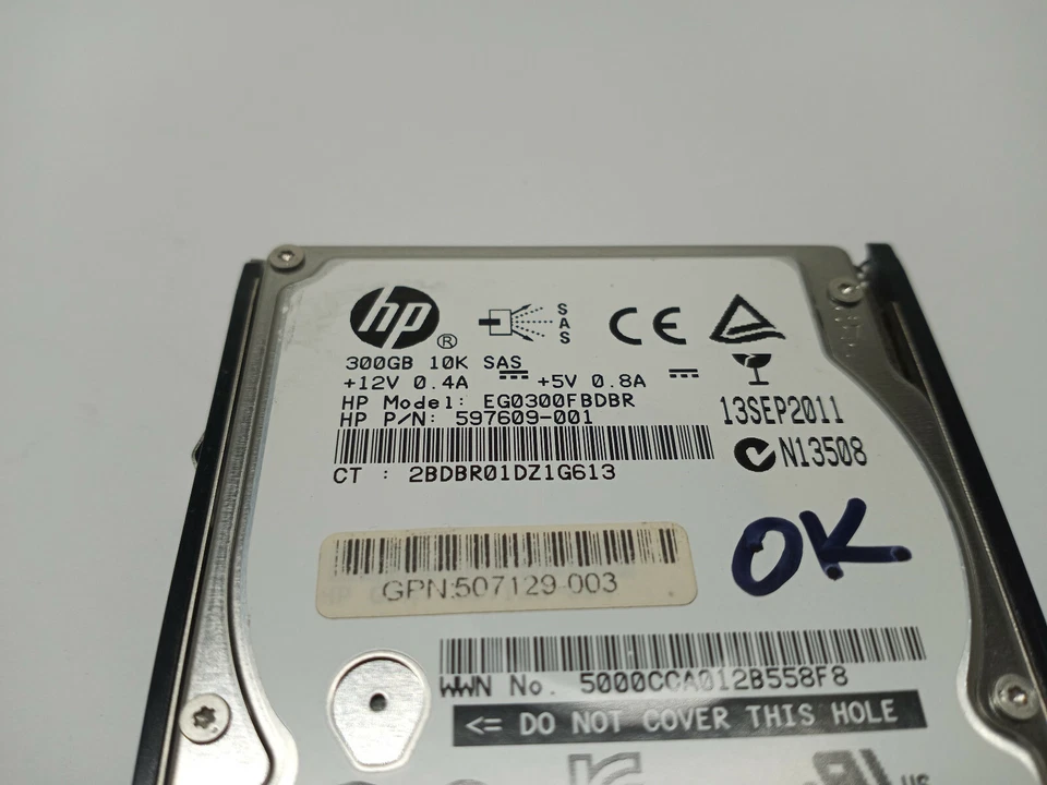 HP Desktop Drive 597609-001 300GB 10000K 3.5" SAS HDD Caddy - Image 3 of 4