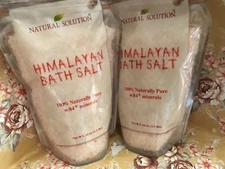 HIMALAYAN BATH SALT by NATURAL SOLUTION -100% NATURALLY PURE w 84+ Minerals 3lbs