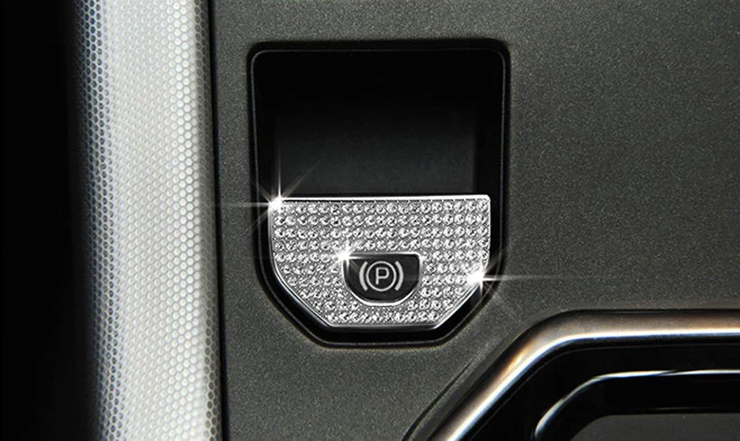Borde de botón de estacionamiento de consola interior de cristal para Range Rover Evoque 2012-2018 Foto 4 de 4