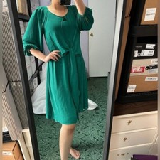 Anthropologie Maeve Valparaiso Emerald Green Dress Elegant Dec Sale