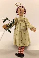 Mary Beth Baxter Raggedy Ann Style Ornament Angel Primative