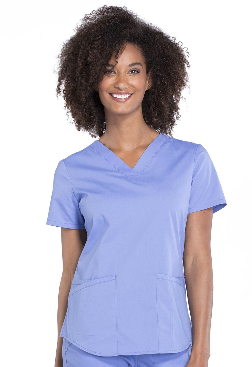 Scrubs Cherokee Workwear Professionals V Neck Top WW665 CIE Ciel