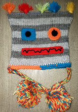 boys girls MONSTER FACE WINTER HAT BRAIDS ANDES GIFTS ONE SIZE FITS MOST