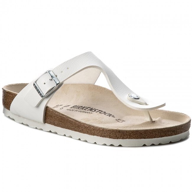 BIRKENSTOCK GIZEH TONGS BIRKOFLOR BLANC