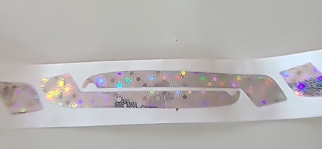 Lot of 12 WTP Lure Fishing Die Cut Tape 3 1/4" Holographic Trolling