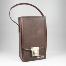 Marsand - Brown Faux Leather Camera or Accessories Hard Case w/Strap - Vintage