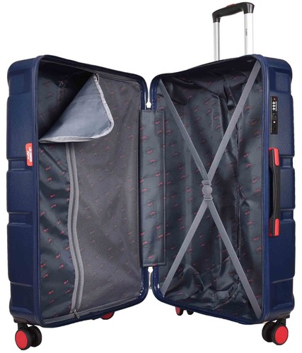 Hard Shell Luggage Union Jack Ergonomic 4 Wheel Spinner TSA Suitcase Bags Navy - Picture 16 of 20