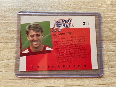 Matt Le Tissier Pro Set Football Card 1990/91 Southampton FC #211