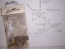 1/24 VINTAGE KEMTRON BRASS SLOT CAR CHASSIS KIT 1777 FOR RAM 422/DC-706 MOTORS