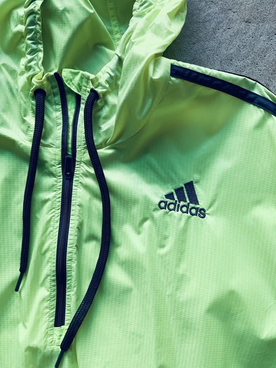 Vintage Adidas Y2K Neon Pullover Hooded Lightweight