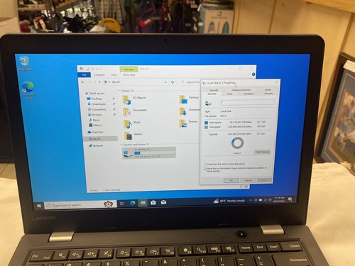 Lenovo ThinkPad 13 CELERON(R) 3865U 16 GB 256 GB Black Window 10 Pro - Afbeelding 4 van 10