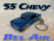 1955 CHEVY BEL AIR METAL FLAKE BLUE CUSTOM KEY CHAIN LTD EDITION🔥🔥