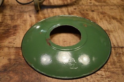 KE1475 Antike Emaille Lampe/Hof Lampe/ Bauernhof Lampe/ Garagen - Bild 12 von 17