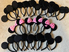 Lot of Minnie and Mickey Mouse Headband Ears Pink And Black