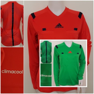 adidas Damen Schiedsrichter Trikot Referee Jersey FIFA UEFA DFB Fußball rot grün