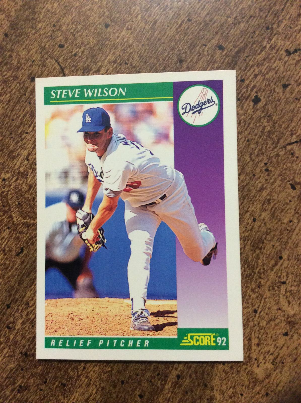 1992 Score #812 Steve Wilson, Dodgers    mn  ib