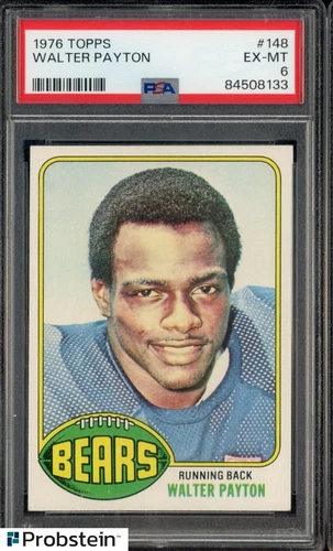 1976 Topps Football #148 Walter Payton Chicago Bears RC Rookie HOF PSA 6